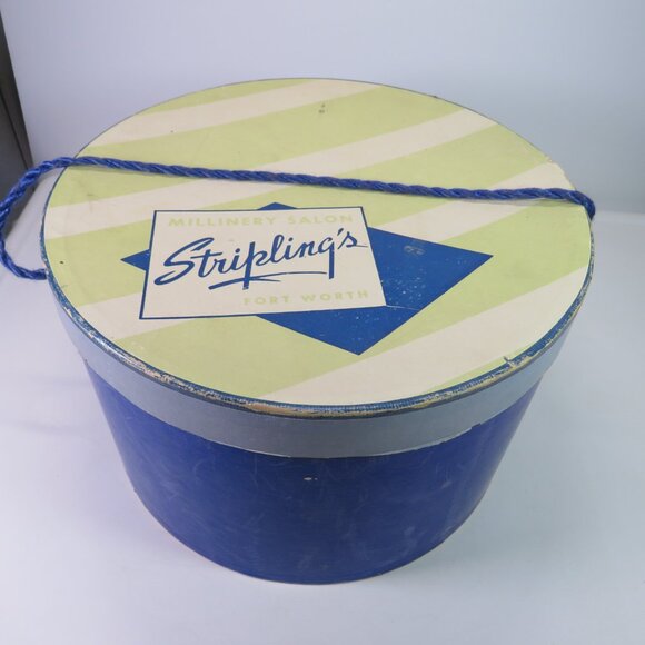 Vintage Striplings Millinery Salon in fort Worth Texas hat box - Picture 1 of 12